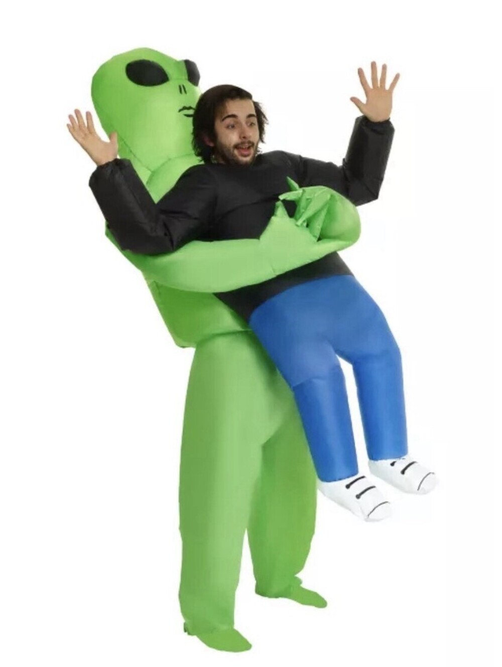 Alien Inflatable Pick Me Up Costume Adult Scary Blow Up Suit Halloween ONE SIZE